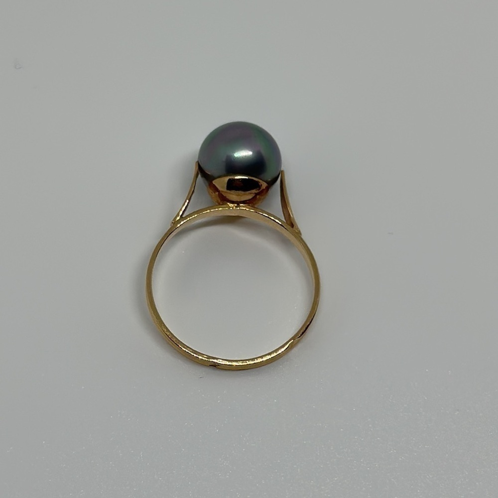 18k real solid god real pearl ring - Picture 4 of 8